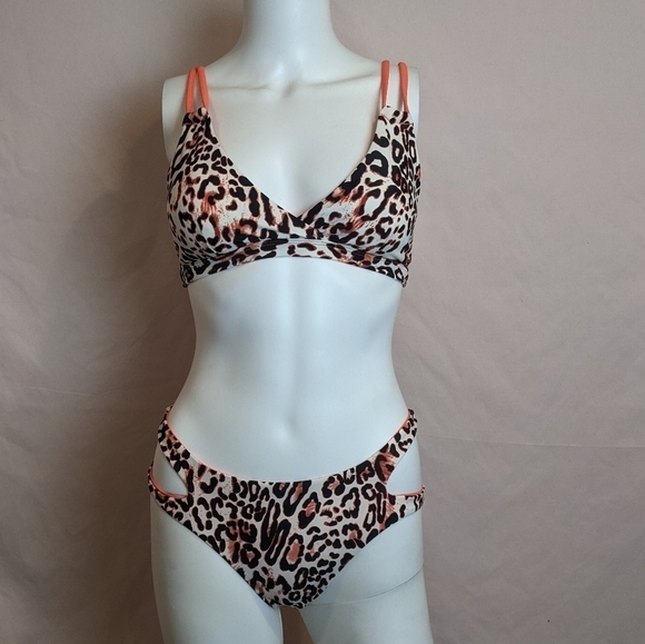 Cupshe Orange Leopard Print Bikini - Picture 1 of 7